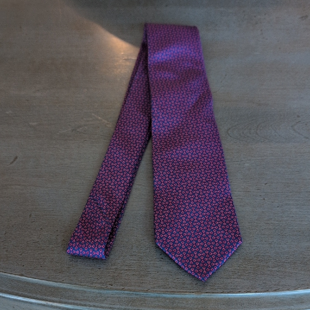 J. McLaughlin Purple Patterned Men's Tie